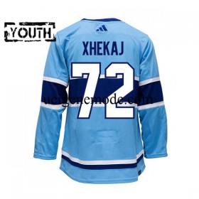 Kinder Montreal Canadiens Eishockey Trikot Arber Xhekaj 72 Adidas 2022-2023 Reverse Retro Blau Authentic